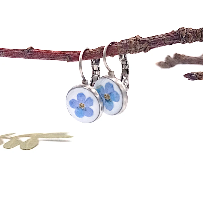 Náušnice - Maličké nezábudky 2