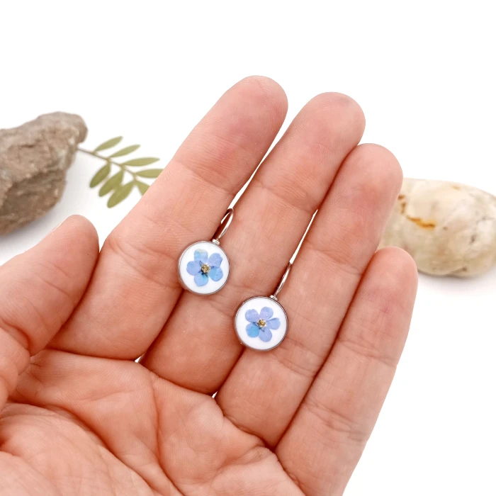 Náušnice - Maličké nezábudky 2