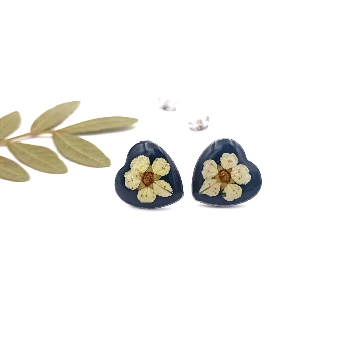 Náušnice - Tavoľníky na čiernom 8