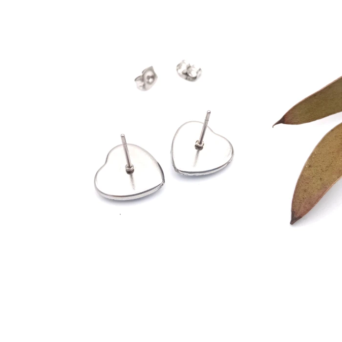 Náušnice - Nezábudky v srdiečkach