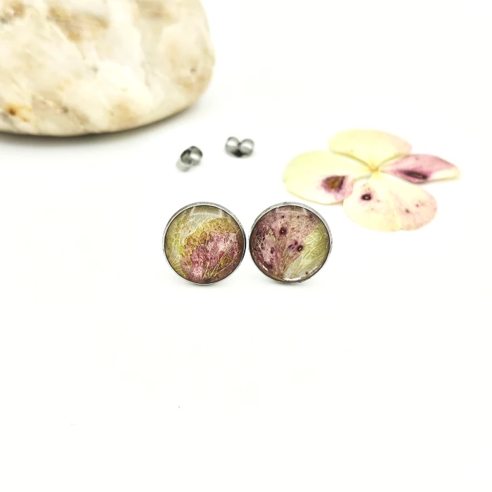 Náušnice - Hortenziové