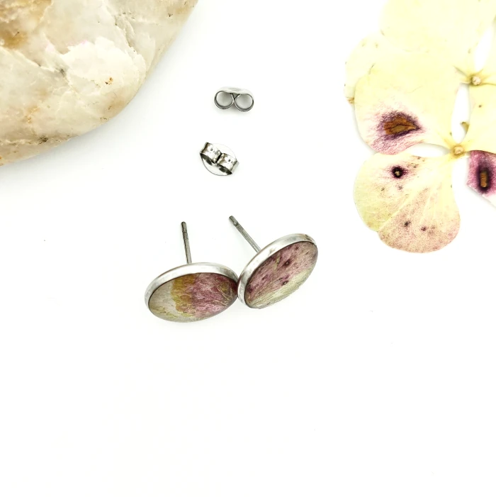 Náušnice - Hortenziové