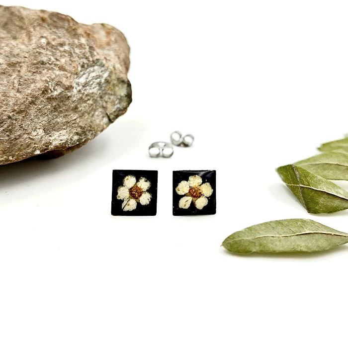 Náušnice - Malé štvorčeky 2