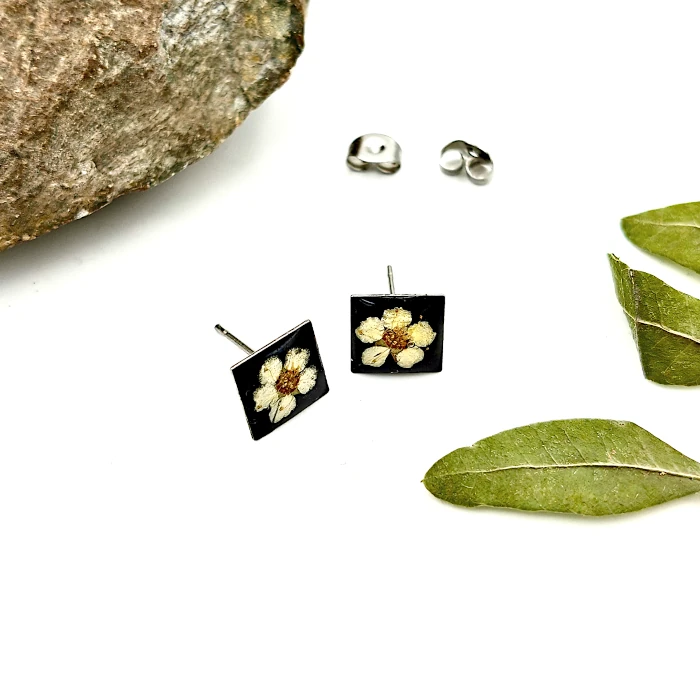 Náušnice - Malé štvorčeky 2