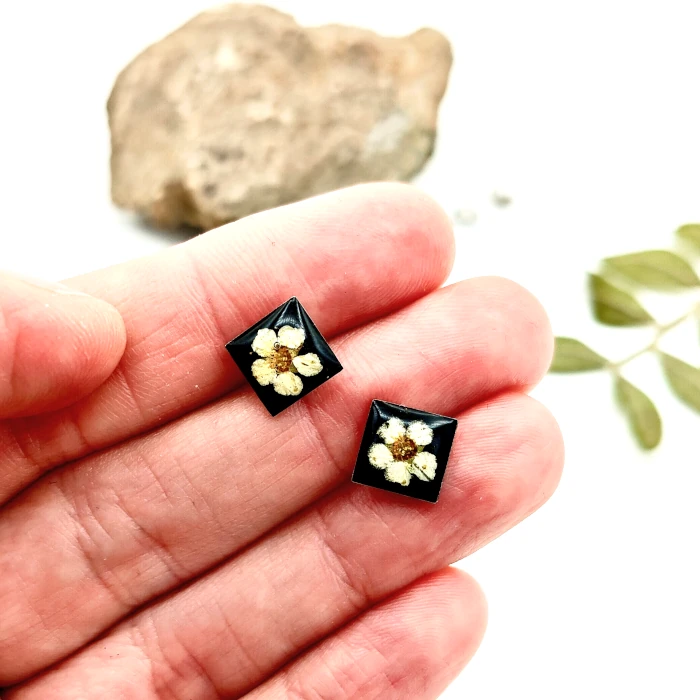 Náušnice - Malé štvorčeky 2