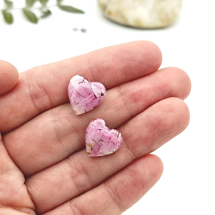 Náušnice - Slamienkové srdiečka